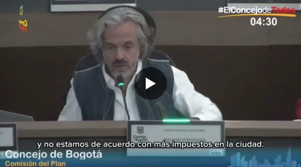 Nosotros NO ESTAMOS DE ACUERDO con más impuestos para #Bogotá.