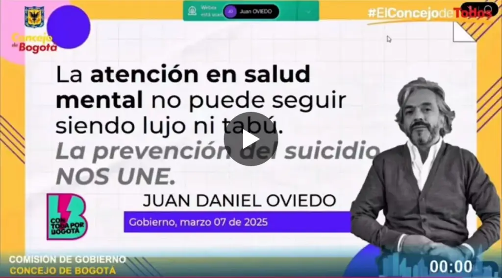 La #SaludMental y la prevención del suicidio deben unirnos en #Bogotá.