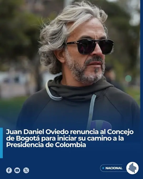 Juan Daniel Oviedo, quien llegó al Concejo de Bogotá por haber obtenido la segunda mayor votación para asumir la alcaldía de la capital, anunció que renunció a su curul como concejal para iniciar su camino como candidato presidencial.