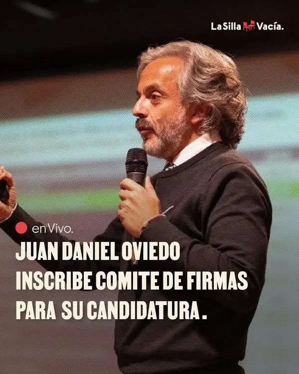 El exconcejal de Bogotá y exdirector del Dane, Juan Daniel Oviedo, inscribió este lunes el comité para recoger firmas que respalden su movimiento político “Con todo por Colombia”, con el que buscará lanzarse como candidato a la Presidencia en las elecciones de 2026.