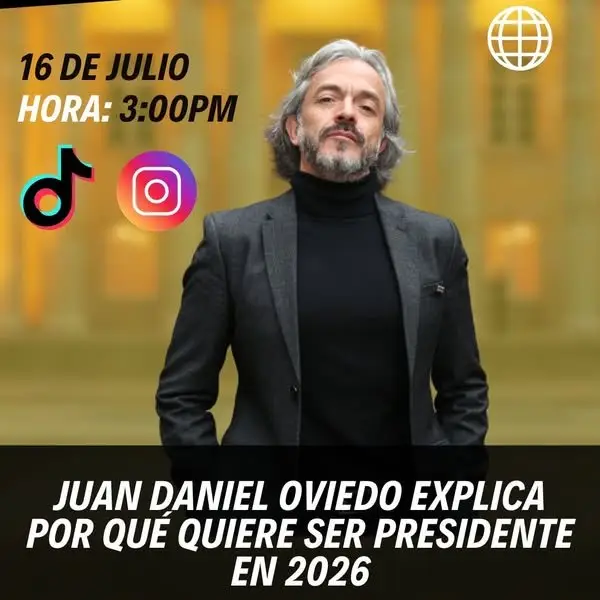 El precandidato presidencial y exdirector del DANE, Juan Daniel Oviedo, habla con PUBLIMETRO sobre sus aspiraciones presidenciales, sus posturas frente a las decisiones del gobierno Petro y las propuestas que pone sobre la mesa de cara a las elecciones del 2026.