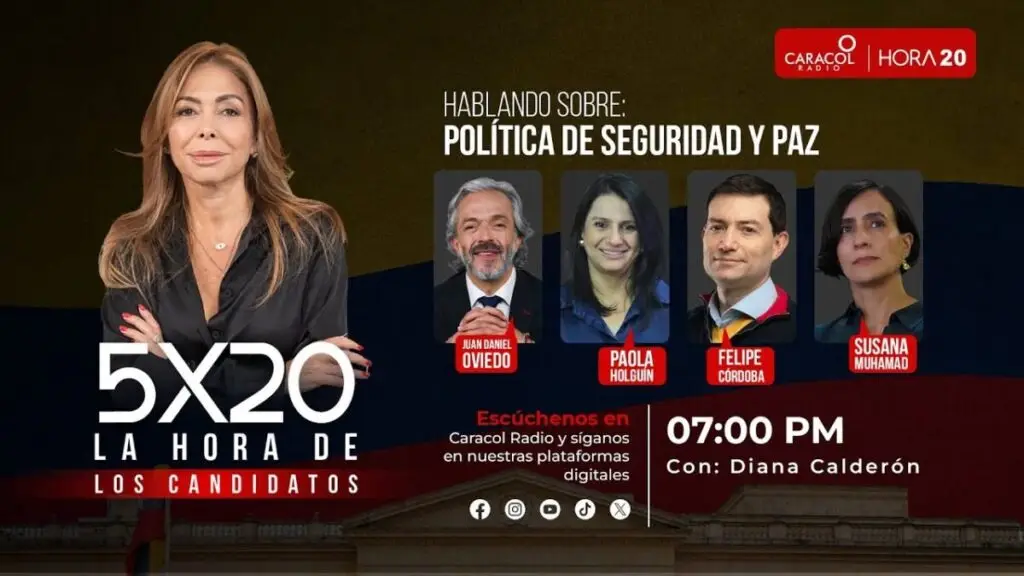 HORA 20 Juan Daniel Oviedo, Paola Holguin y Felipe Córdoba hablan de su política de seguridad y paz