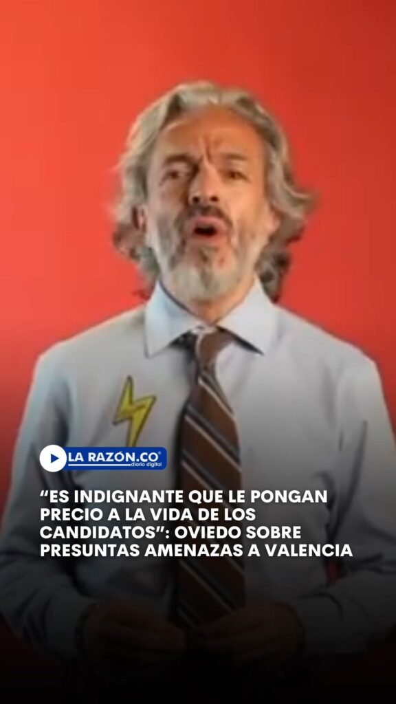 El candidato vicepresidencial Juan Daniel Oviedo rechazó las amenazas denunciadas por Paloma Valencia y calificó como alarmante
